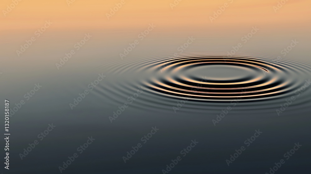 Fototapeta premium Water Ripples Peaceful Tranquil Nature Background