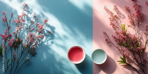 Minimalist Notebooks and Stationery in Soft Pastel Colors for Office and Study Space