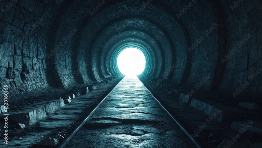 Obraz premium Life after death idea, illumination at the tunnel's end