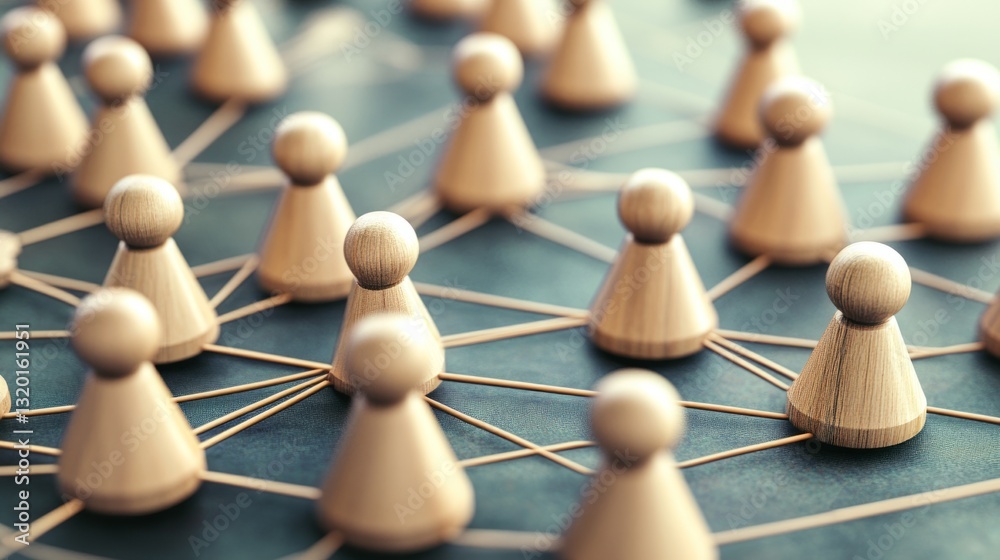 Obraz premium Interconnected Nodes in a Minimalist Design, Symbolizing Modern Connectivity and Integration 
