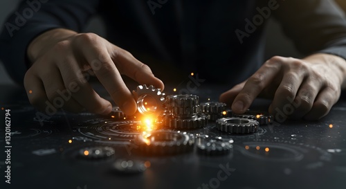 symbols representing company transformation towards higher efficiency and rapid adaptation to market changes. Dynamic business environment showcasing the concept of business agility,
