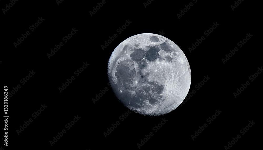 Obraz premium the full moon on a black night sky