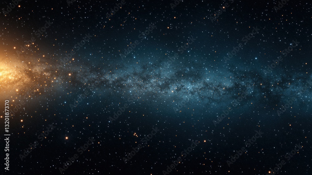Fototapeta premium Stunning view of a galaxy with stars and cosmic elements.