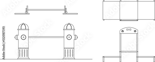 vector illustration sketch design image of toy for pet dog agility game