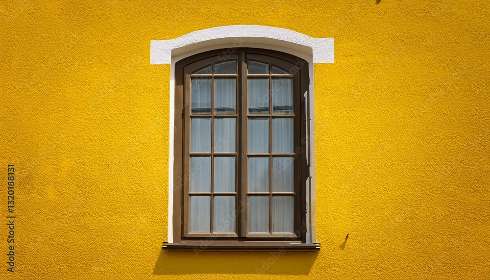 window on the yellow wall window on the yellow wall
