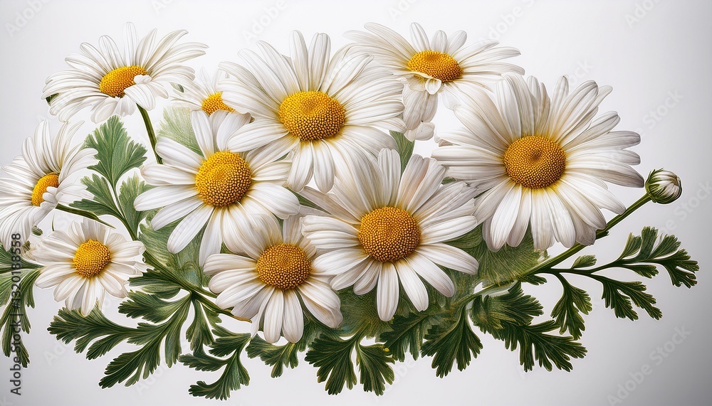 Fototapeta premium chamomile isolated on transparent background old botanical illustration