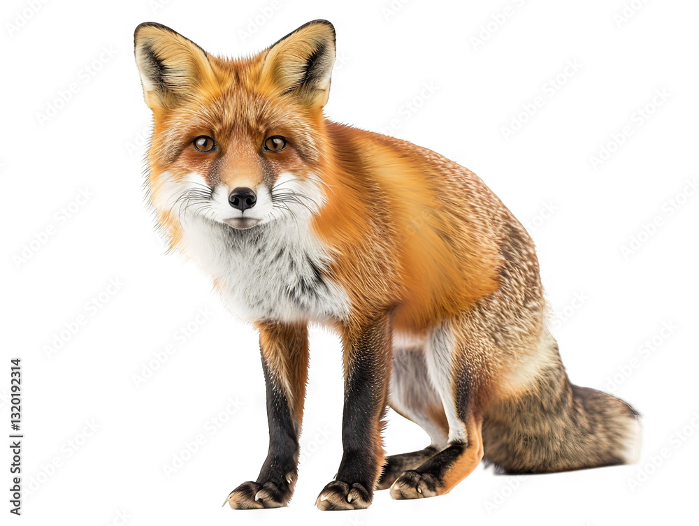 Fototapeta premium Majestic Red Fox Portrait: A Stunning Wildlife Image