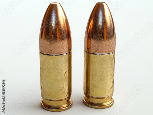 Wallpaper Mural Close-up of Bullets with Metallic Textures in Photorealistic Style Torontodigital.ca