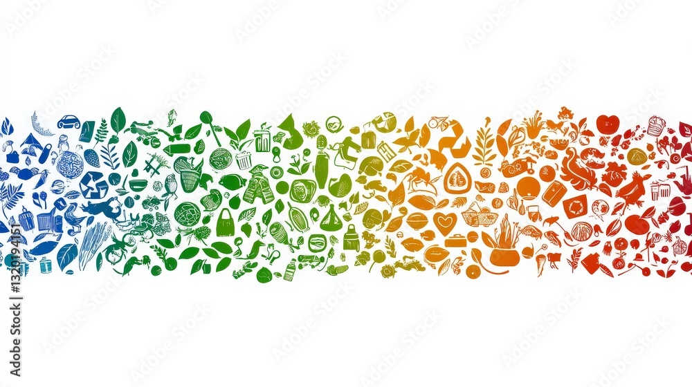 Vibrant Icons for Eco-Friendly Practices and Energy Vibrant Icons for Eco-Friendly Practices and Energy