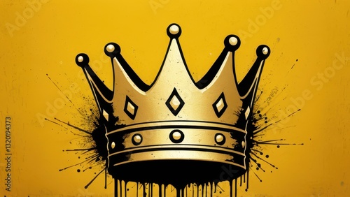  a striking golden crown design radiating royal elegance
