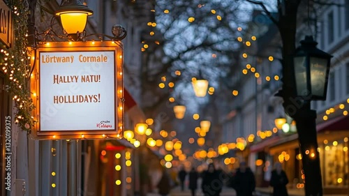 Enchanting Holiday Street Scene in Europe