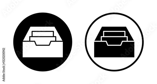 Archive folders icon logo design. Document vector icon. Archive storage icon.