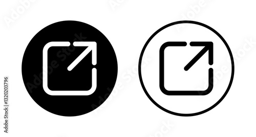 External link icon logo design. link sign and symbol. hyperlink symbol