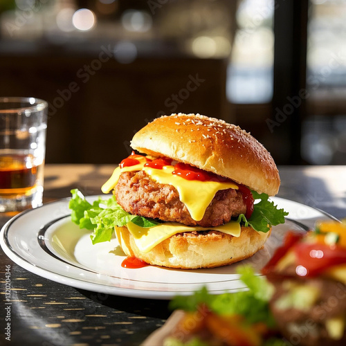 Macanese Pork Chop Bun with Melted Cheese and Tomato Sauce photo