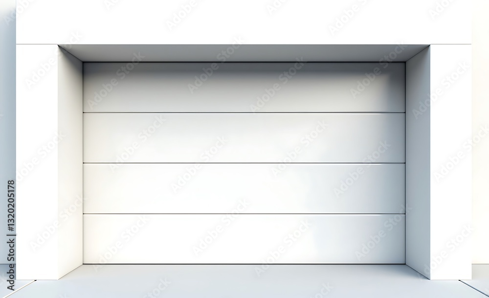 elegant white rectangular seamless garage door panels closeup elegant white rectangular seamless garage door panels closeup