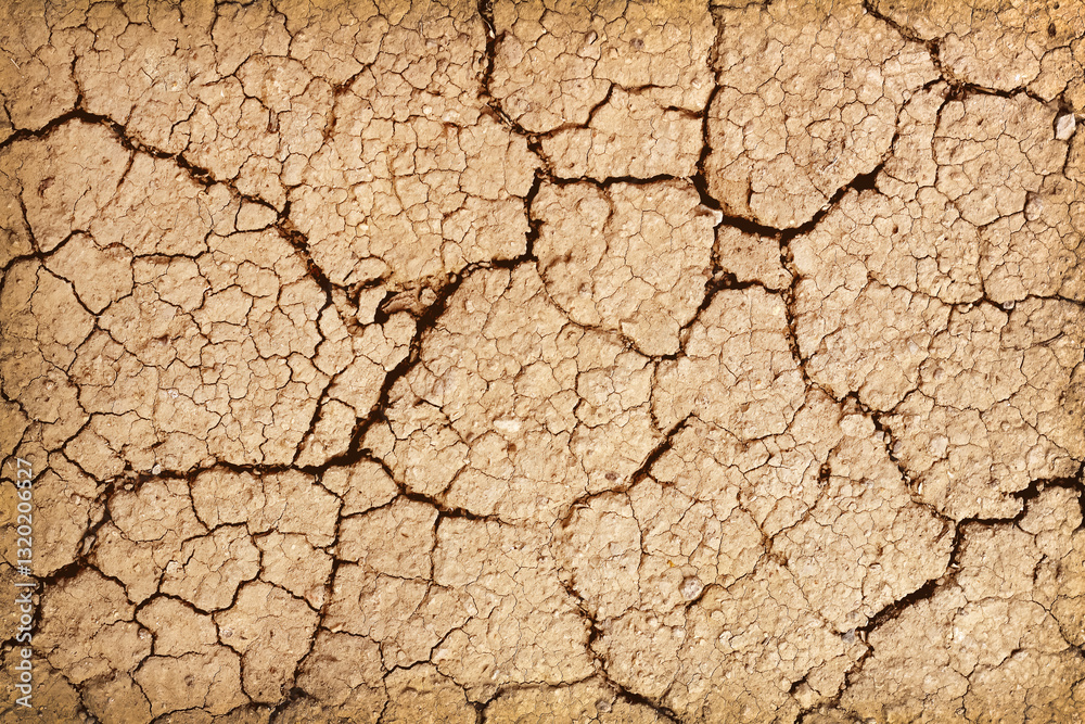 Texture cracked ground top view brown background Texture cracked ground top view brown background