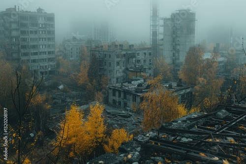 Tragic legacy: international Chernobyl disaster remembrance day, nuclear catastrophe, April 26th, radiation impact, abandoned ruins, historical event, environmental crisis, human resilience, photo