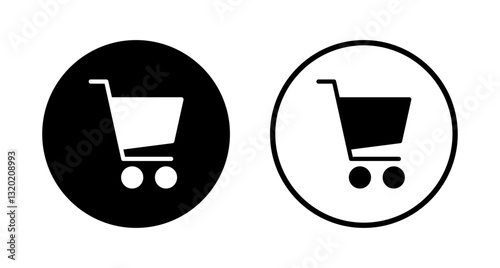 Shopping icon logo design. Shopping cart sign and symbol. Trolley icon
