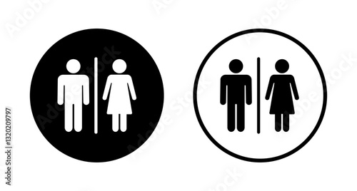 Toilet icon logo design. Girls and boys restrooms sign and symbol. bathroom sign. wc, lavatory