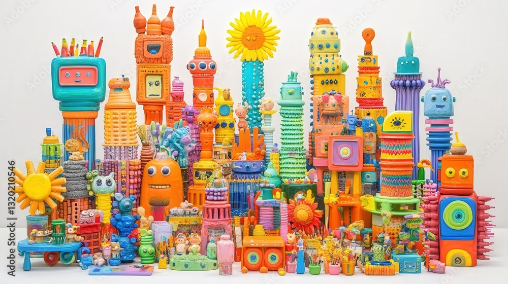 Obraz premium Vibrant Creative Workspace with Art Supplies