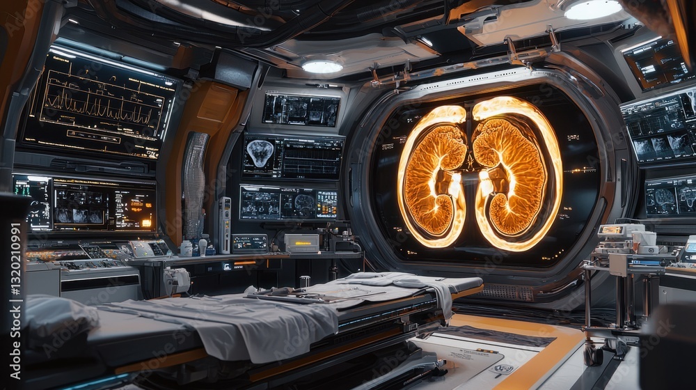 Fototapeta premium High-Tech Medical Laboratory with Advanced Imaging Equipment