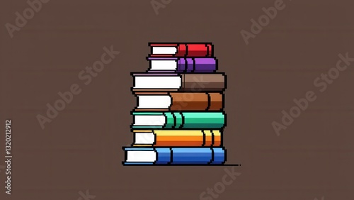  A vibrant stack of books waiting to be explored