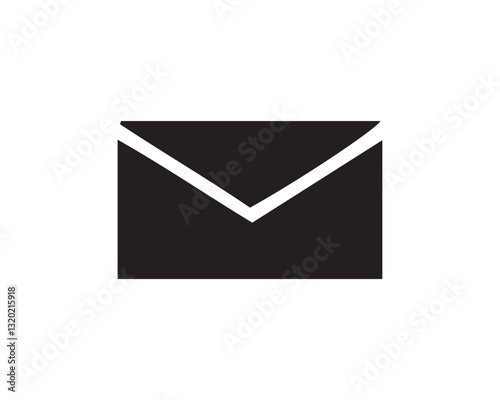 envelope with message vector illustration with editable strokes and shape