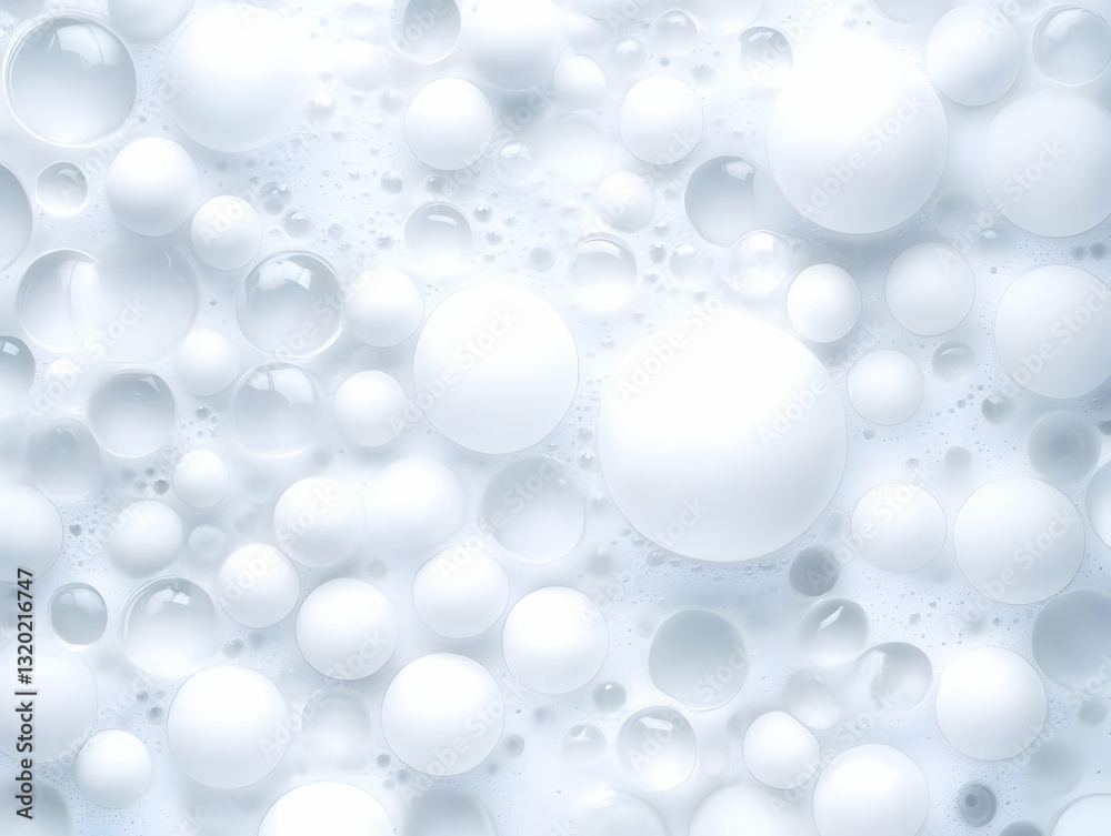 Abstract Background of White Bubbles Floating on a Liquid Surface, Creating a Serene and Textured Visual Abstract Background of White Bubbles Floating on a Liquid Surface, Creating a Serene and Textured Visual
