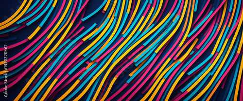 abstract vibrant stripes wi...