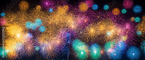 vivid explosion of colorful...