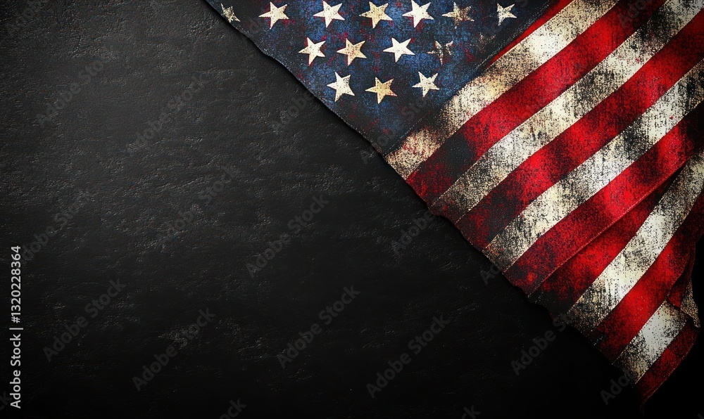 Fototapeta premium Veterans Day Tribute American Flag Commemoration Military Service Appreciation