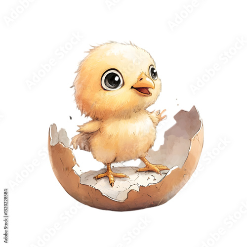 Cute Baby Chick Hatching Egg
