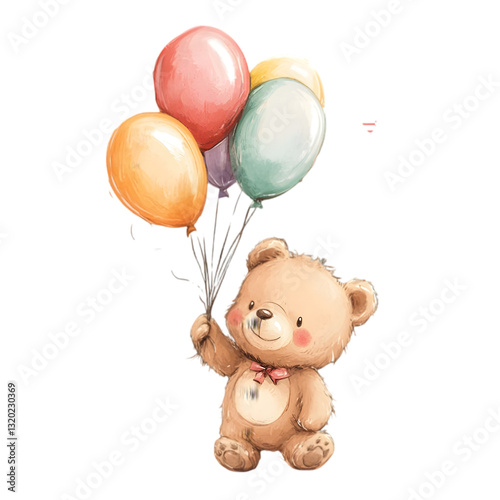 Photography Cute Teddy Bear Balloons