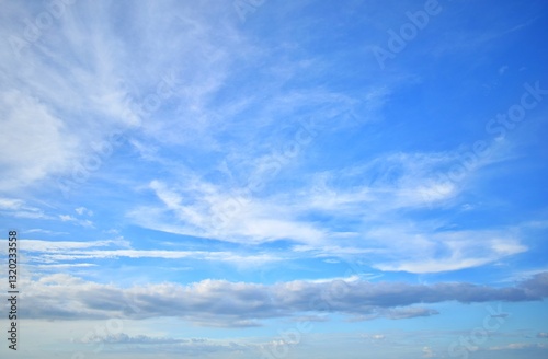 blue sky with clouds .
