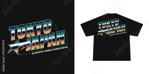 Futuristic illustration of tokyo japan vector t shirt design, vector graphic, typographic poster or tshirts street wear and Urban style