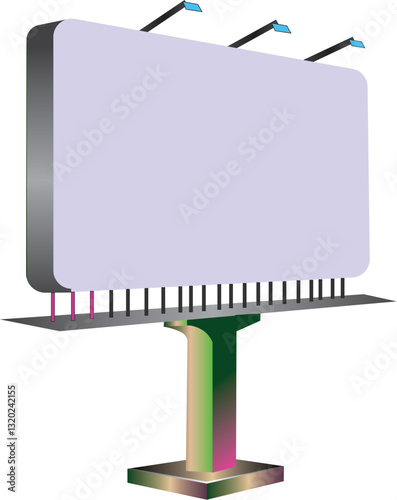 Empty billboard outdoor advertising signboard Vector Art