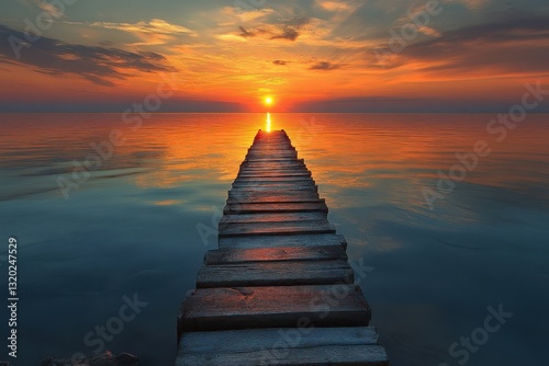 Serene Sunset over Baltic Sea Beach with Wooden Breakwaters in Zelenogradsk Russia