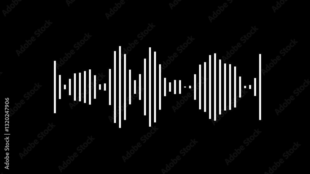 Music sound wave or audio wave from isolated on black background.