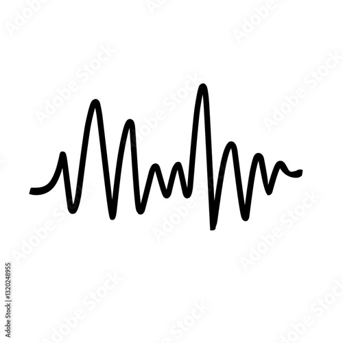 Icon of vibration waves
