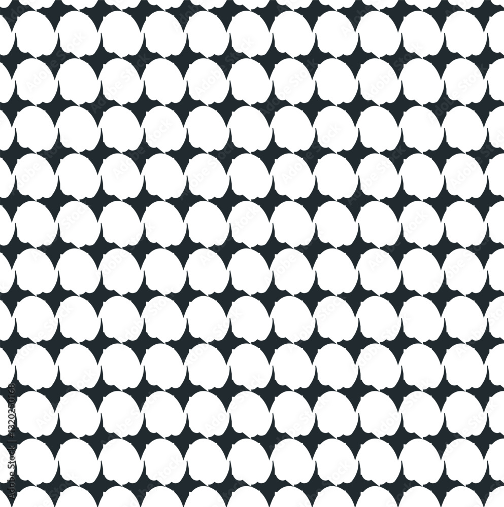 An ornament in the form of repeating sharp spots forming round holes. An ornament in the form of repeating sharp spots forming round holes.