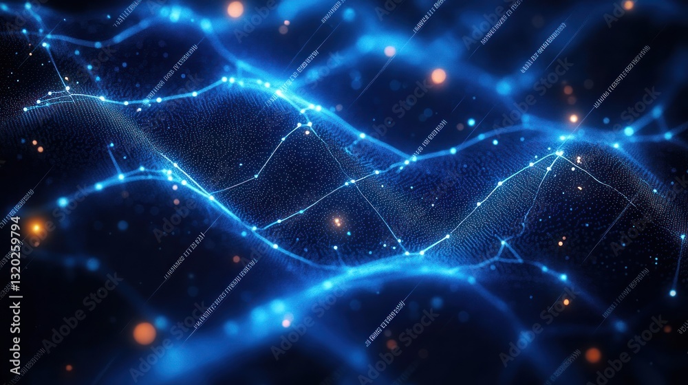 Futuristic Digital Network Abstract Concept with Glowing Nodes and Lines in Cyberpunk Style Futuristic Digital Network Abstract Concept with Glowing Nodes and Lines in Cyberpunk Style