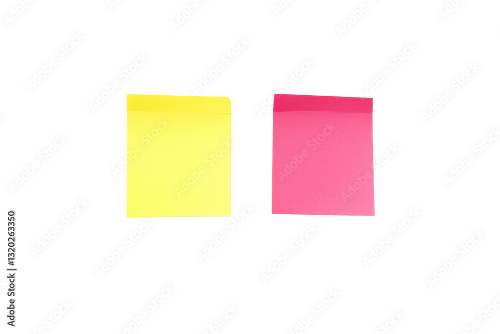 yellow and pink sticky notes on transparent background yellow and pink sticky notes on transparent background