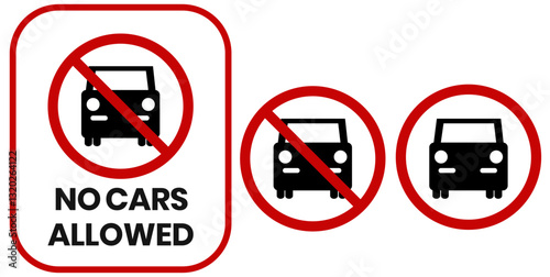 No Cars Allowed Vector.
No Vehicles Entry Sign.
Restricted Area Cars Prohibited.
No Cars Zone Vector.
Vehicles Prohibited Area Sign.
