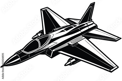 Jet fighter military aircraft silhouette