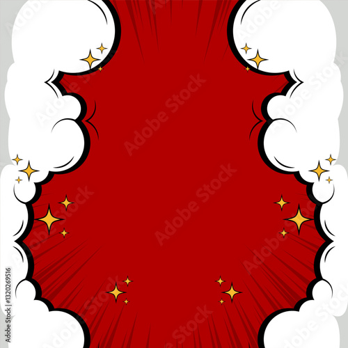 red and white background with stars