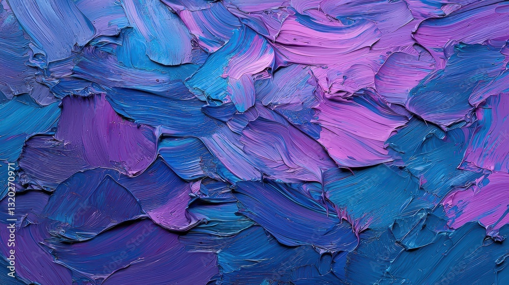 Obraz premium Dynamic interplay of purple and blue hues in abstract art, a captivating visual experience