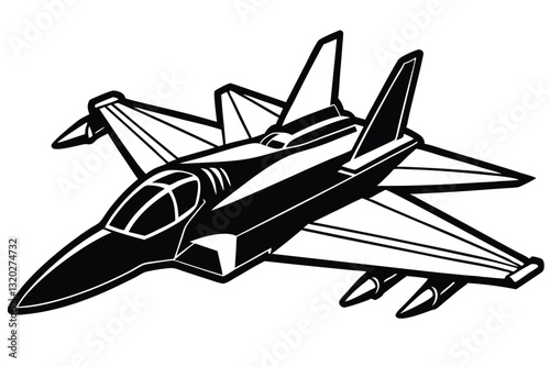 jet fighter silhouette vector