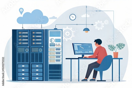 AI-driven data analytics and cloud computing. An IT specialist managing digital infrastructure and data science applications.