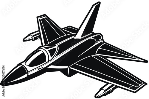 jet fighter silhouette vector design