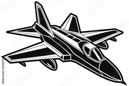 jet fighter silhouette vector design